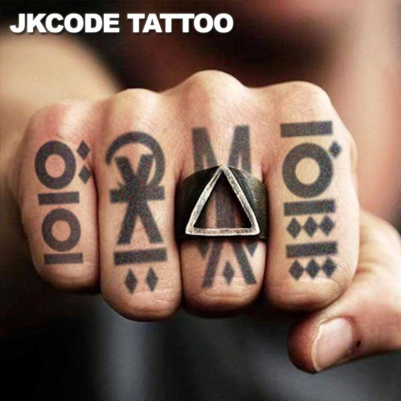 Ancient Egyptian Mythology Tattoo Stickers, Anubis Sun Totem Design, Waterproof Long-Lasting 15 Days, Unisex Body Art Decorations