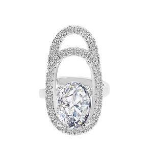 New Zircon Inlaid Nail Ring for Women Personalized Detachable Finger Ring Trendy Fashionable Jewelry Accessory Sparkling Beautiful Rings