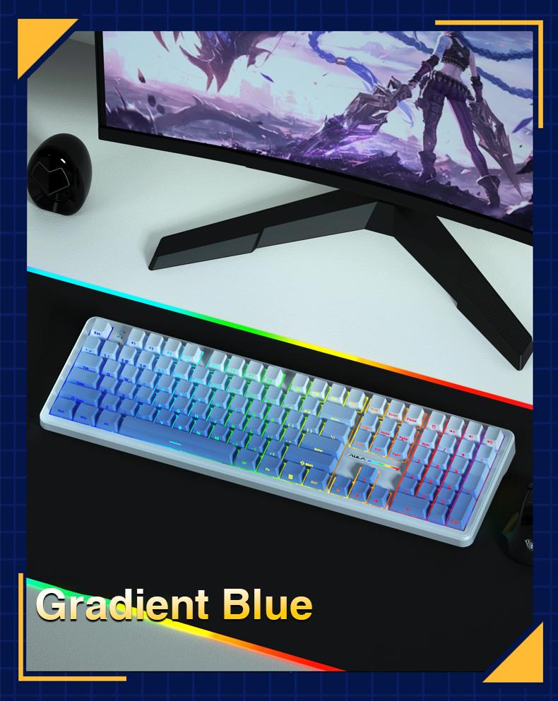 AULA F108 Pro & F108 Wireless Mechanical Keyboard, Three-Mode Connection, Hot Swappable Pads Custom Keyboard RGB Rainbow Backlight for PC/Tablet/Xbox/PS4/PS5 Boyfriend Gift Full Size Numeric Keyboard Office Computer Accessories  TikTokShopfalldealsforyou