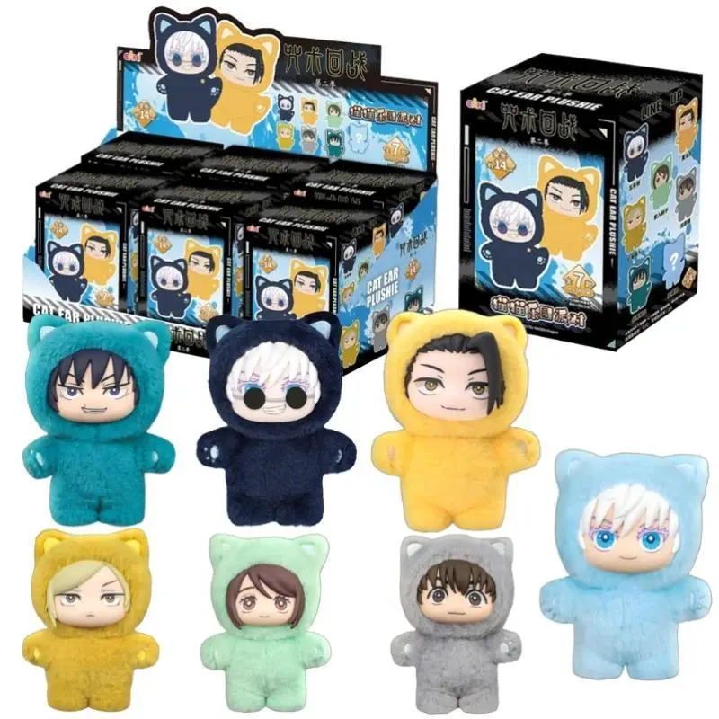 2026 New hot item HOT In Stock Jujutsu Kaisen 2 Cat Ear Plushie Series Blind Box Mystery Box Anime Plush Doll Kawaii Toy Collect Festvial Gift**