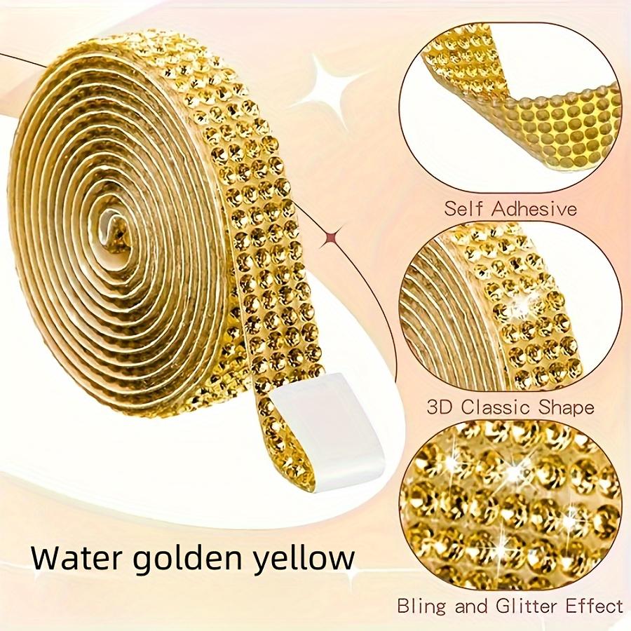 0.9cm Wide 91cm Long Crystal Self-adhesive Strip, Rhinestone Strip Decorative Strip, Clothing Sewing Accessories, Clothing Color DlY Ribbon Sticker, Rhinestone Tape Roll, Used For DIY Crafts, Wedding Party Decoration, Car Phone Clothing Bag Decoration