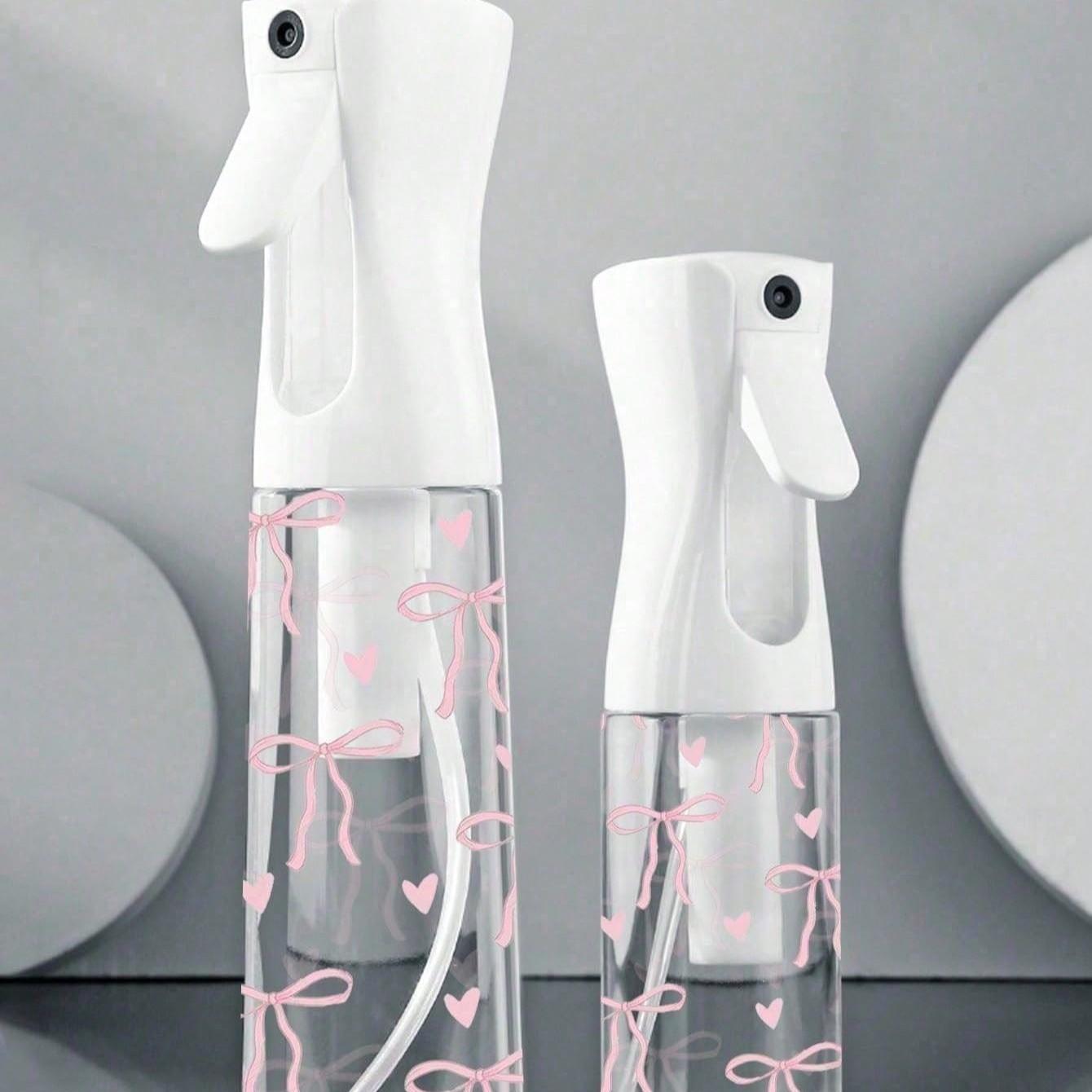 Bow Tie Pattern Clear PET Refillable Travel Spray Bottle, Multi-purpose ...