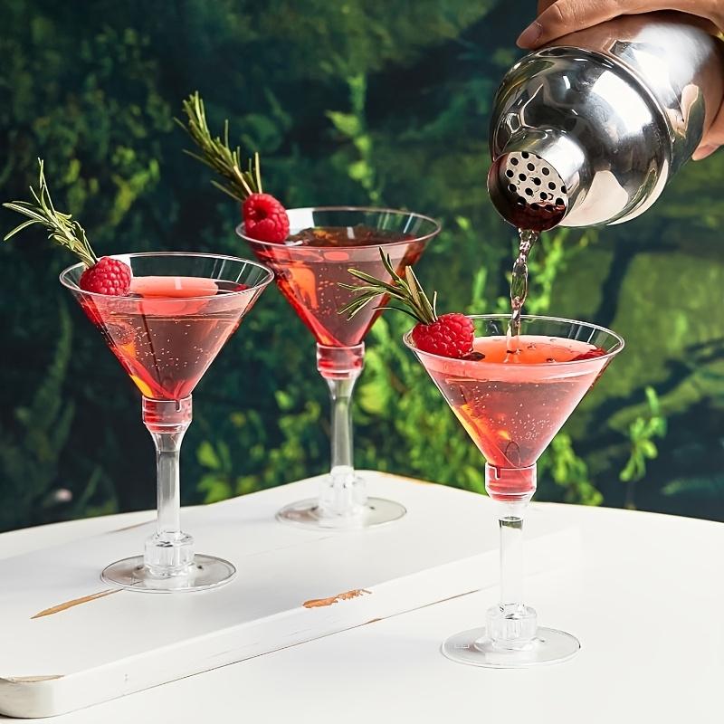 5 Ounce Plastic Martini Glass, Reusable Cocktail Cup for Champagne and Desserts, Perfect for Parties, Weddings, Birthdays, Home Gatherings