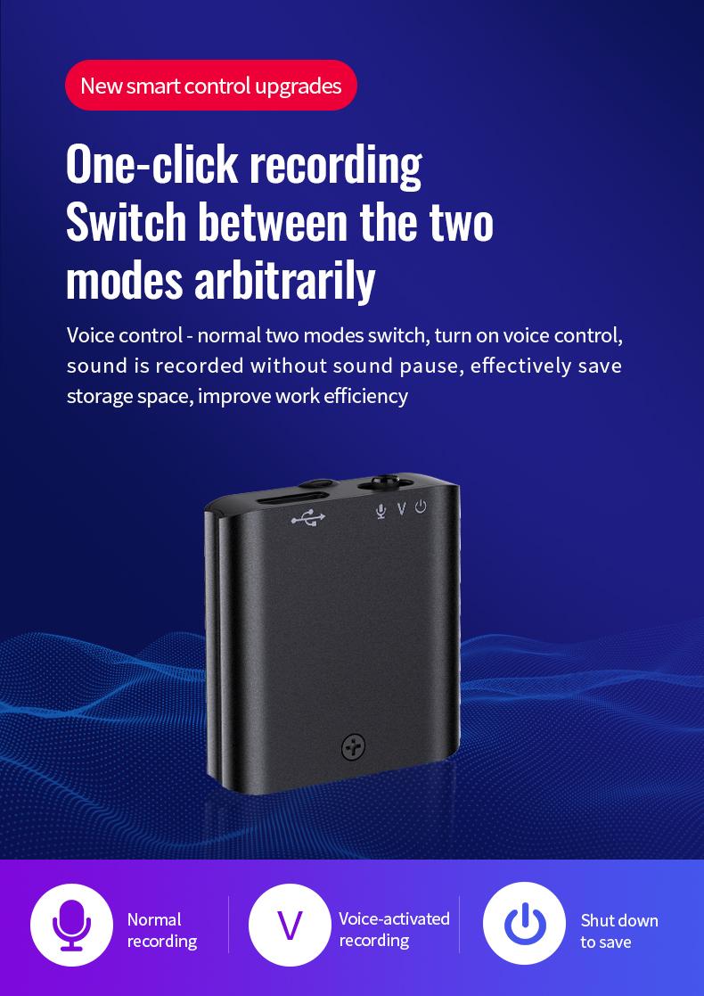 Ultra-Slim Hidden Magnetic Voice Recorder- 9.7g – One-Touch, HD Noise Reduction, Long Battery, Large Storage + OTG Adapter Audio Intelligent High-Definition Tape support one-click recording accuracy ample capacity