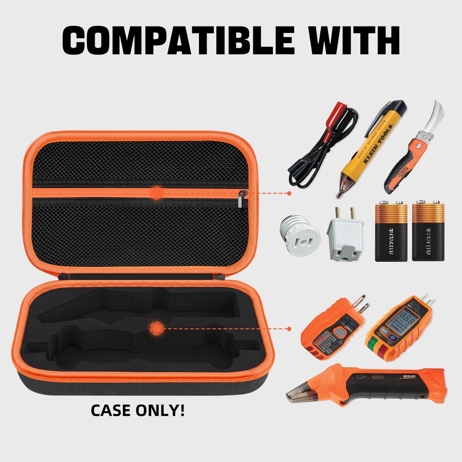 Carrying Case for Klein ET310 Circuit Breaker Finder Electric Tester 80016 Outlet RT250 GFCI Receptacle Electrician Battery Bag Carrying Case for Klein ET310 Circuit Breaker Finder Electric Tester 80016 Outlet RT250 GFCI Receptacle Electrician Battery Bag