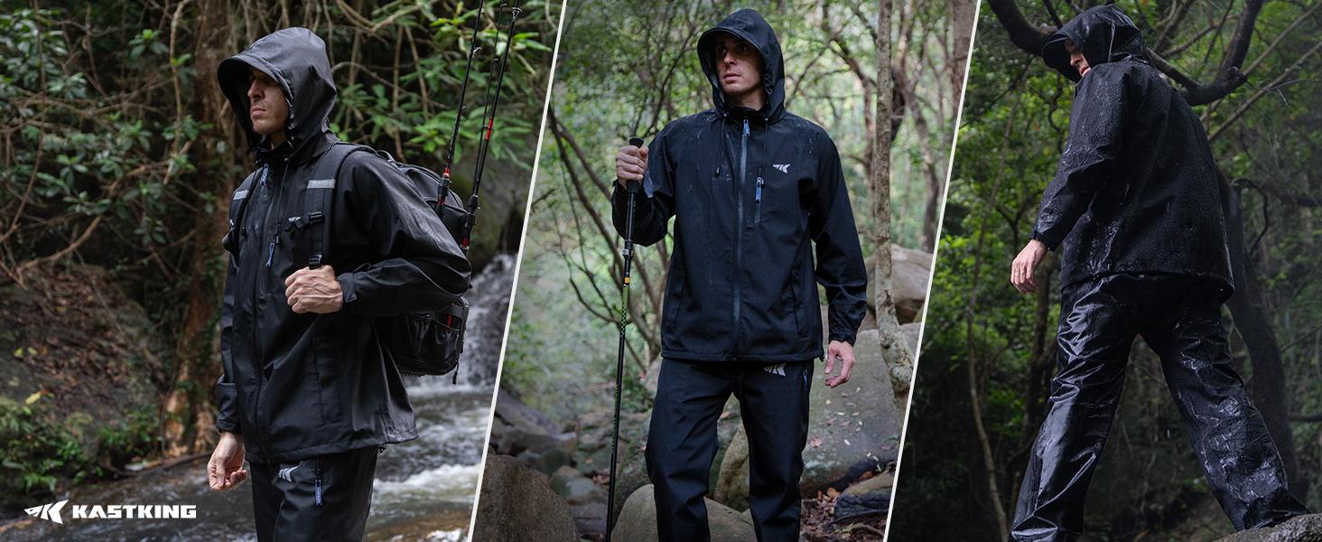 KastKing HydroSense Essential Waterproof Rain Suit for Men and Women, Lightweight, Durable Outdoor Gear for Fishing, Hiking KastKing HydroSense Essential Waterproof Rain Suit for Men and Women, Lightweight, Durable Outdoor Gear for Fishing, Hiking