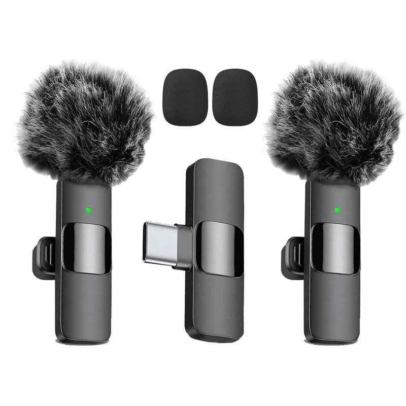 Professional Wireless Lavalier Microphone – Compatible with iPhone & Android, Plug-and-Play Lapel Mic, Usb Rechargeable Mic for Video Recording, Interviews, Podcasts, Vlogs, TikTok & Teaching | Omnidirectional Condenser