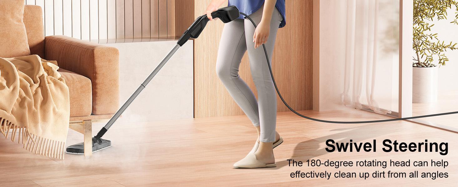 Phueut Powerful Heavy Duty Steam Mop with 17 Accessories for Deep Cleaning, Portable and Multifunction Floor Steamer for Hardwood, Grout and Springtok Phueut Powerful Heavy Duty Steam Mop with 17 Accessories for Deep Cleaning, Portable and Multifunction Floor Steamer for Hardwood, Grout and Springtok