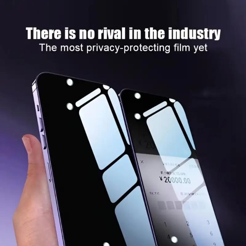 2-Pack Privacy Screen Protector Film for iPhone 17 Pro Max/pro/air/16-11, Anti-Spy Full Coverage Scratch Resistant, Dustproof Earpiece Net