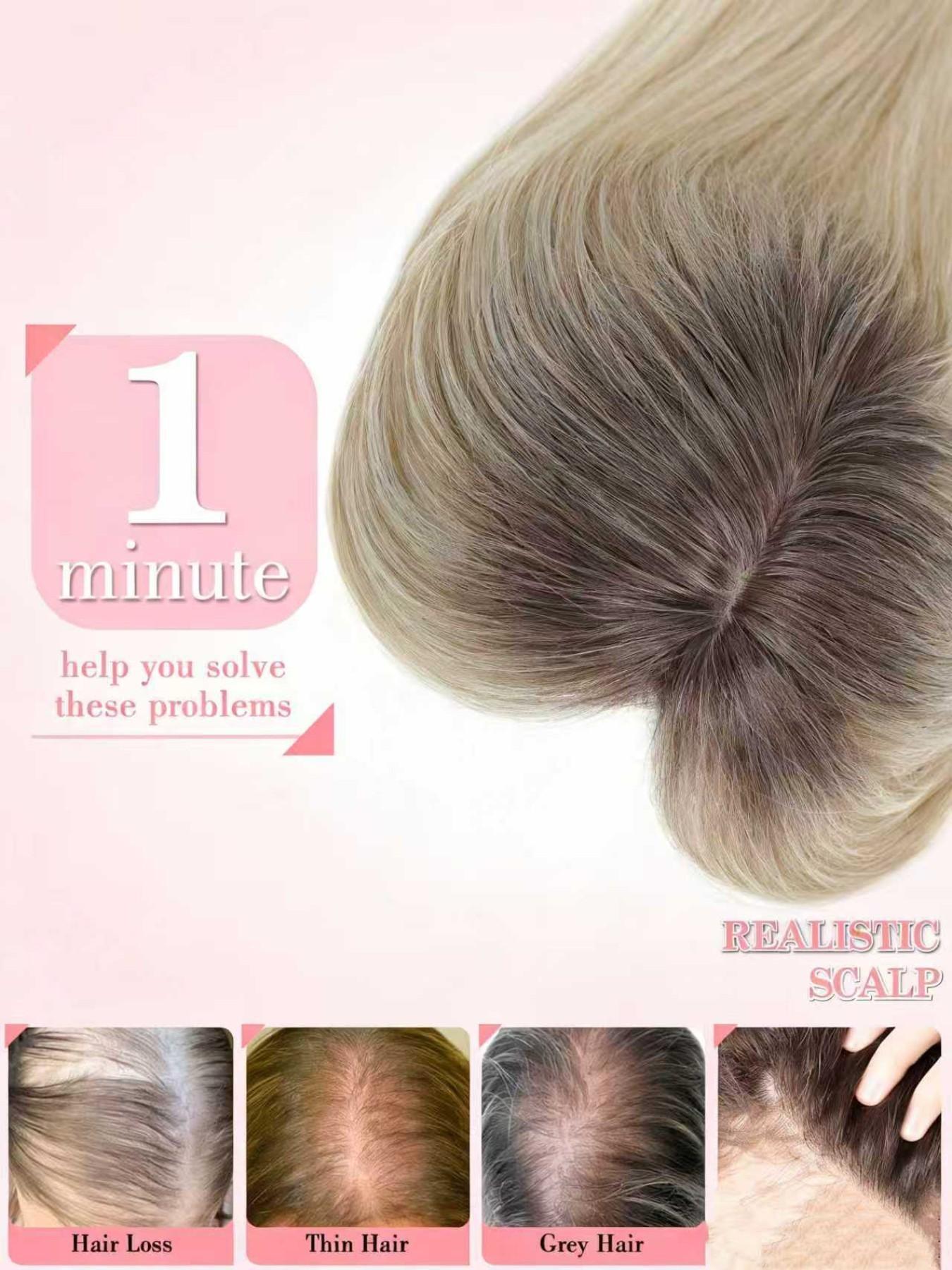 ✨Viral Long Wavy Hair Topper, Dark Brown Balayage with Natural Highlights, Invisible U-Part Clip-In Extensions, Glueless Easy Wear for Natural Looking Hair