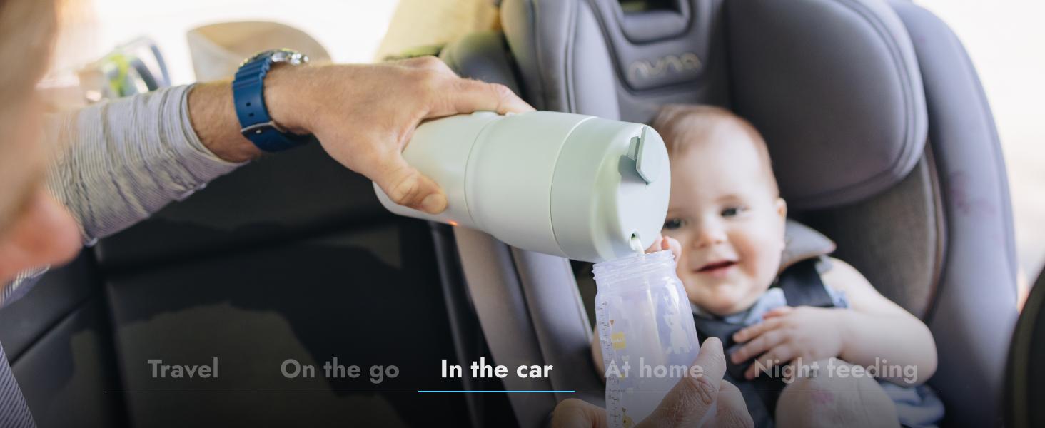 Papablic Pro Portable Bottle Warmer for Travel – Fast Heating, Built-in Sterilizer, 30W Fast Charge, 5-Temp Control, Easy-Clean Wide Mouth, Baby Milk Warmer for Breastmilk & Formula