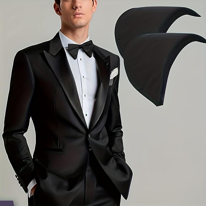 Thickness 1cm / 0.39inch Shoulder Pads Set Polyester Pad for Women Men Teens Sewing Accessories Clothes Set-in Shoulder Pads (2Black + 2 White)