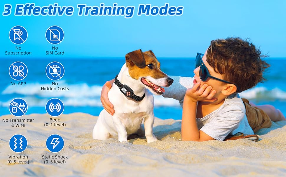 【BFCM】GPS Wireless Dog Fence, Pet Electric Containment System, IPX6 Waterproof/Rechargeable Collar, Beep/Vibration/Shock Correction Mode, for Dogs Over 20 Lbs