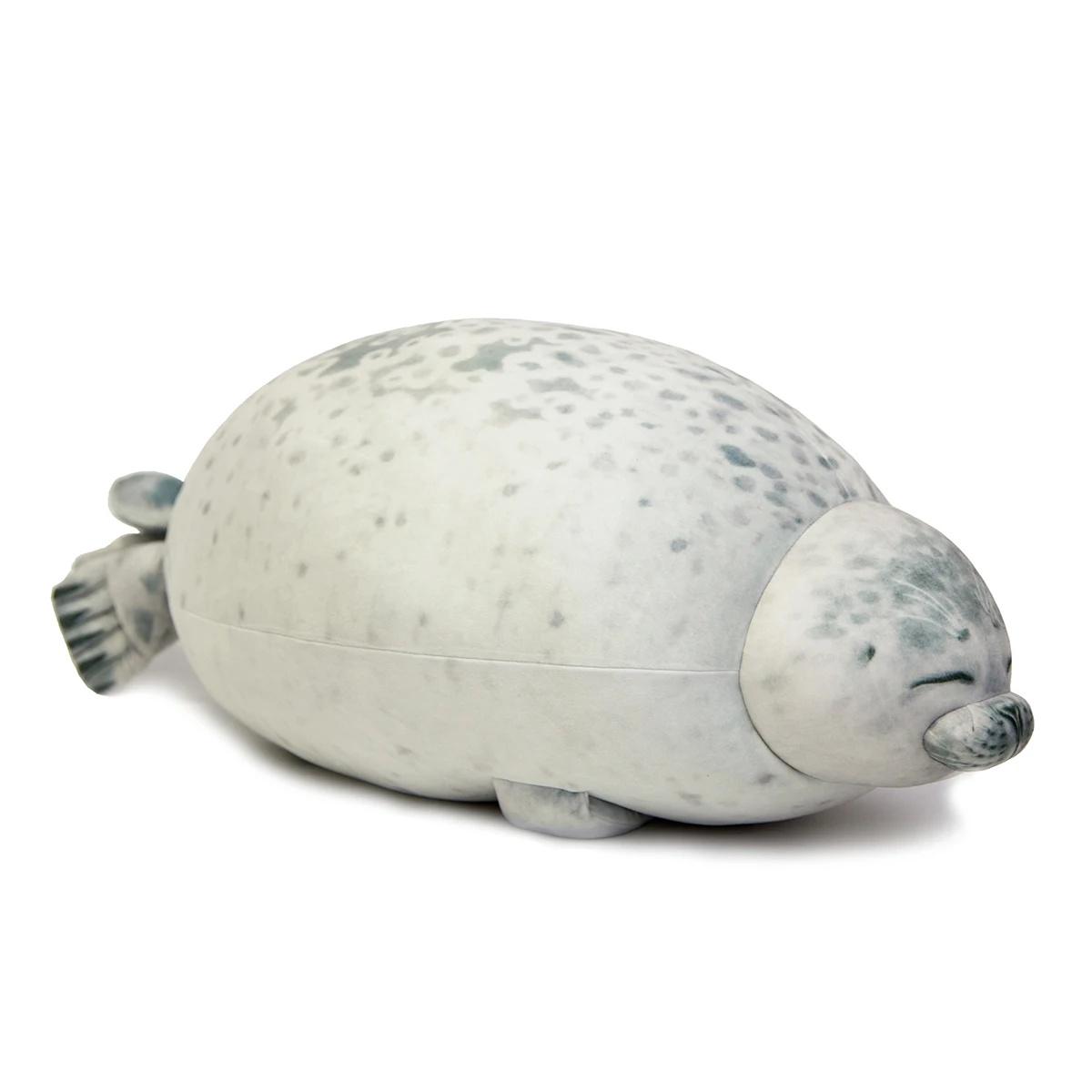 Unisex 3D Chubby Round Pure Cotton Soft Plush Seal Pillow Toy, Movie-TV Themed Stuffed Animal Throw Cushion, Ideal Sleeping Gift for Kids, Seal Toy