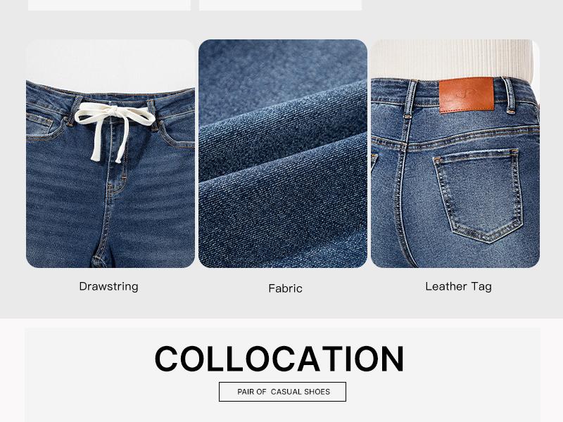 Sidefeel Women's Wide Leg Jeans High Waisted Stretchy Straight Leg Baggy Drawstring Zimbaplatinum Denim Pants TikTokShopBlackFriday