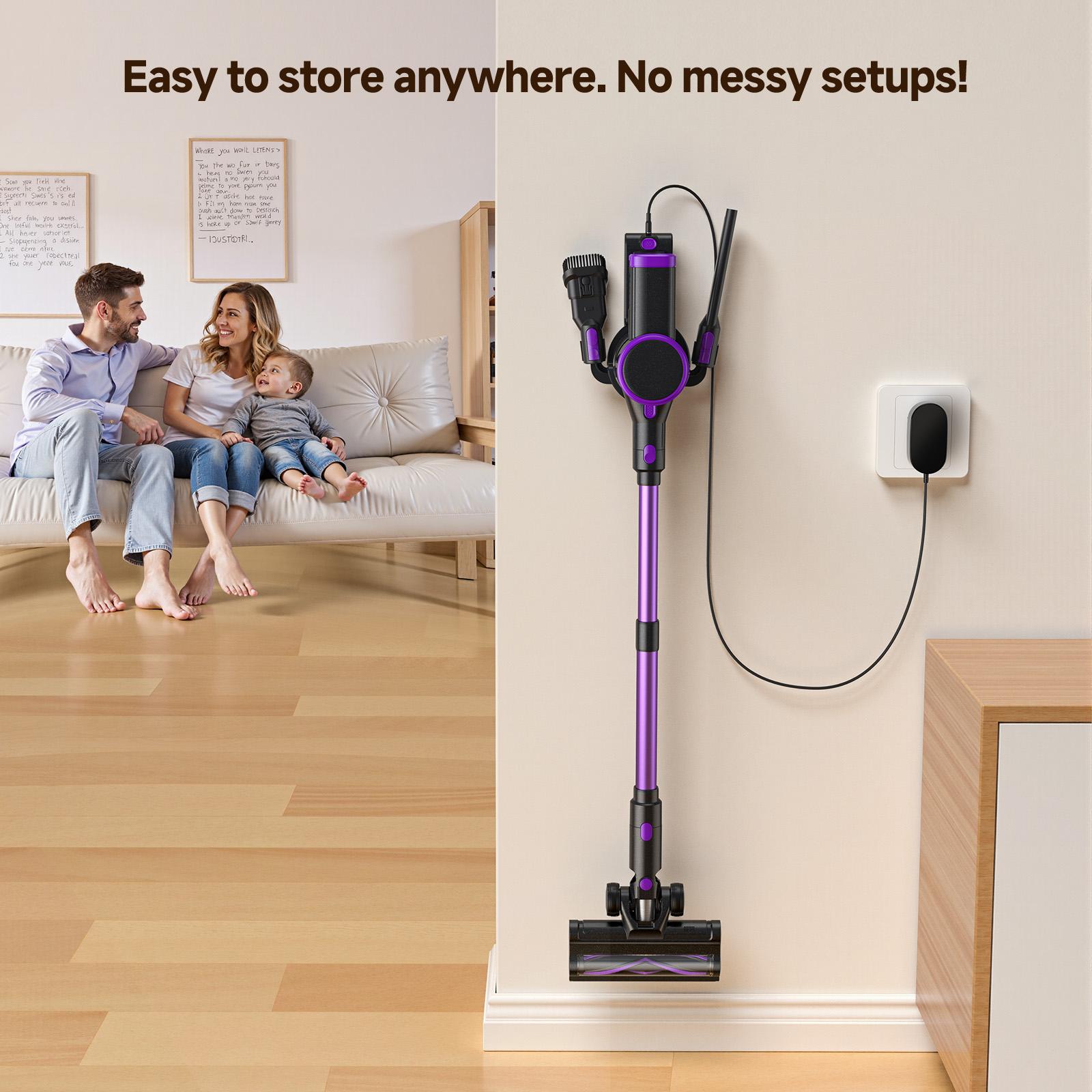 Lubluelu Vacuum Cleaner 150W, Back Support Design, 30-Minute Runtime, Anti-Knot Brush Head, Six-Level Filtration System, Rechargeable Stick Cordless Vacuum #GLOBAL PICKS