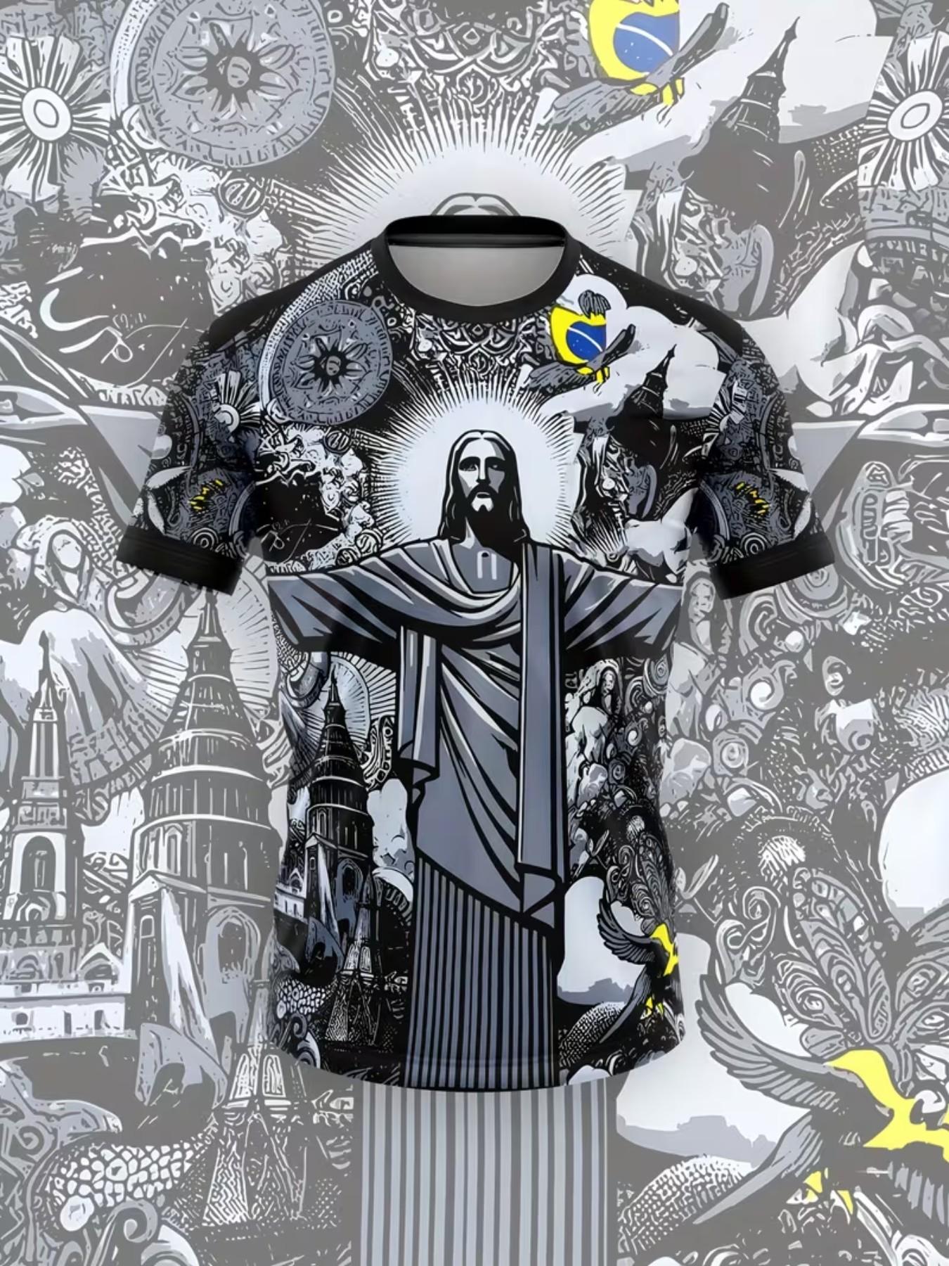 Brazil Jesus Special Edition Soccer Jersey, New Release, Unisex Sport T-Shirt, Men's Women's Training Gear, Casual Wear