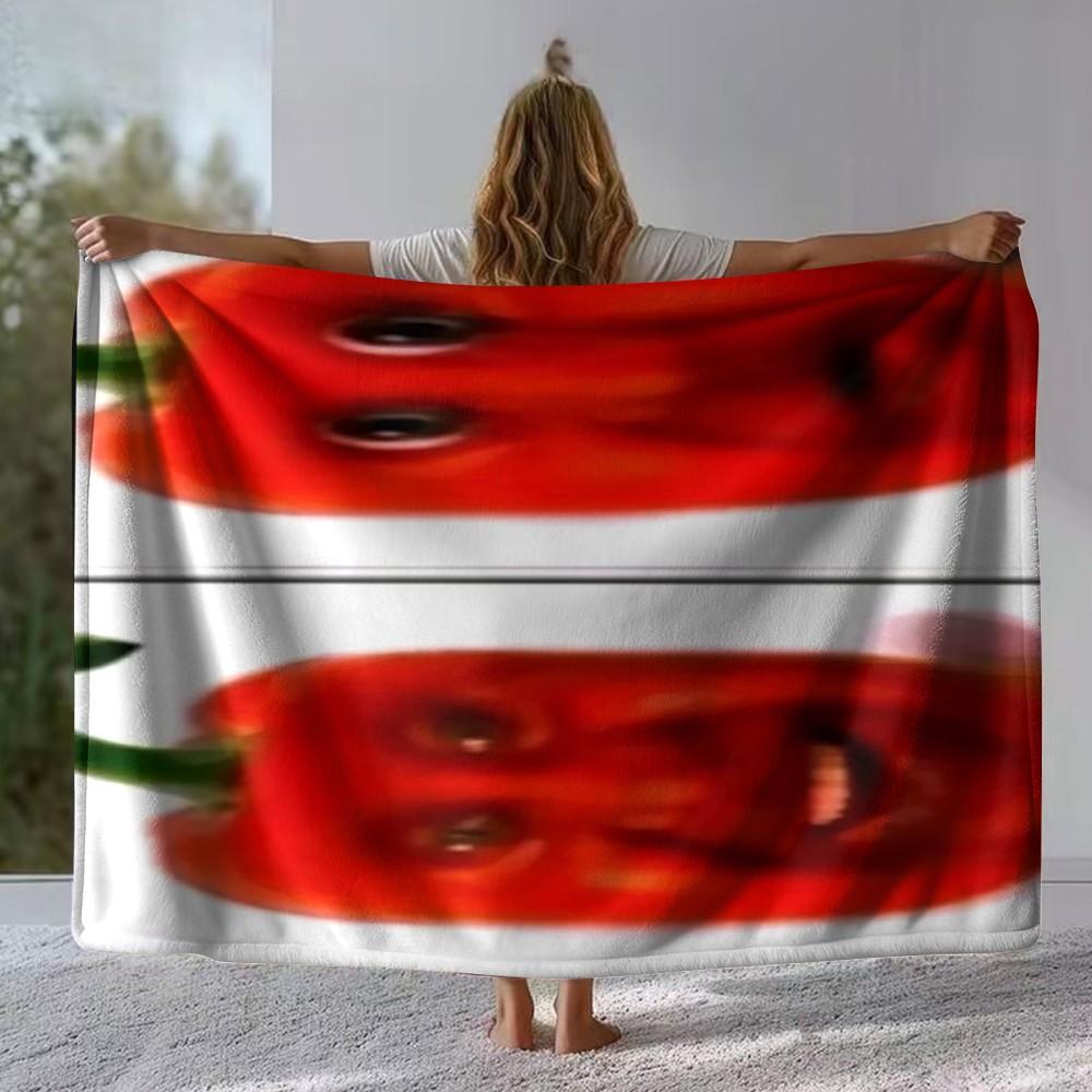 Funny Pattern Print Blanket, Flannel Series Bedding, Dormitory Blanket, Nap Blanket, Car Blanket, Office Blanket, Air Conditioning Blanket