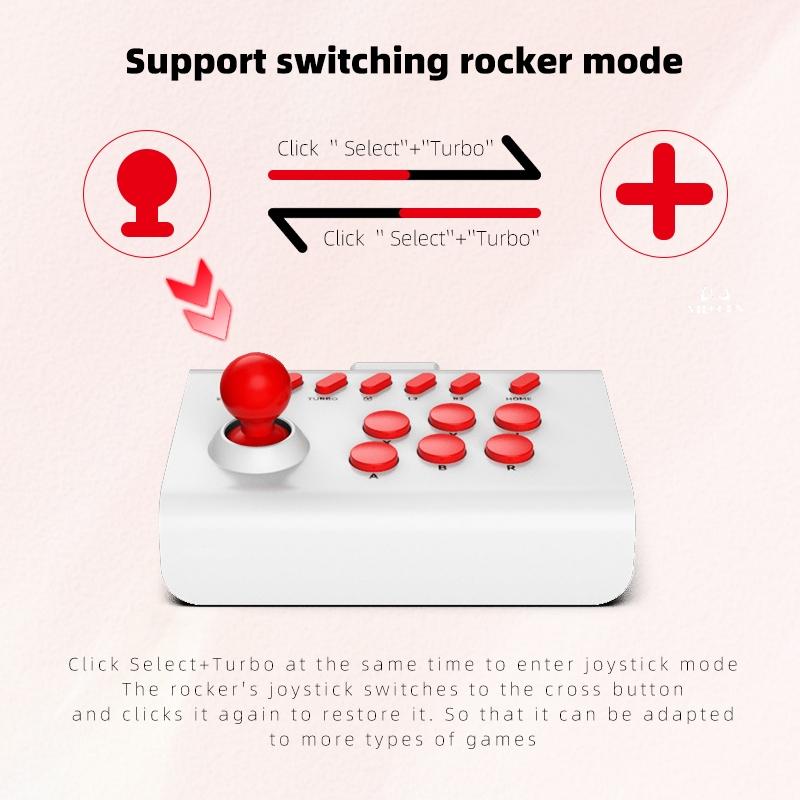 Arcade Gamepad Bluetooth Controller For Nintendo Switch PS4 PS3 Mobile Android IOS iPhone PC Computer Smart TV Joystick Wireless Wired USB Gaming Control Game Pad 2.4G MFI Phone Gaming Accessories