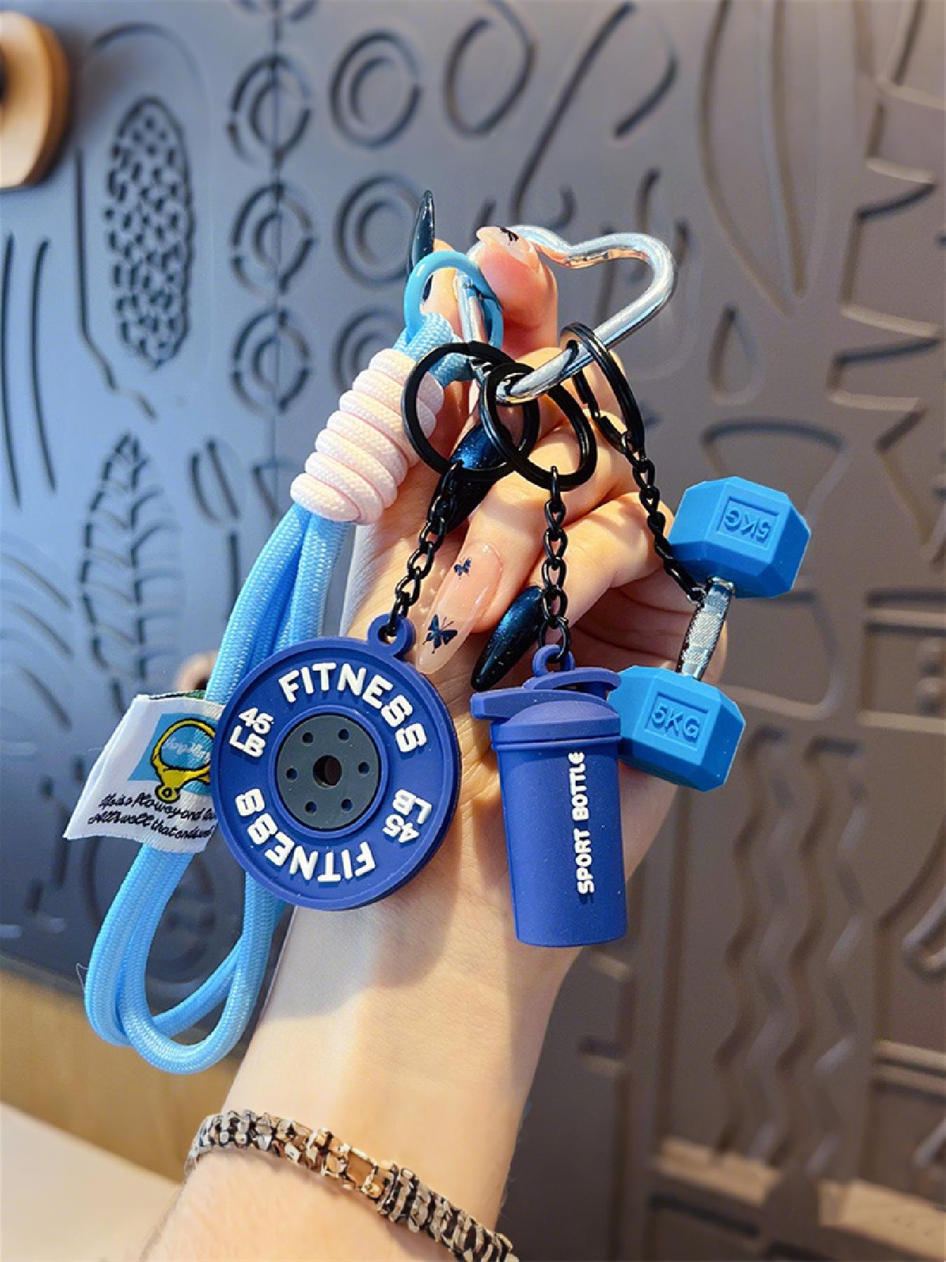 Creative Versatile Barbell Letter Decorative Hanging Piece for Bags Keys, Stylish Accessory for Everyday Use, Perfect Gift Idea