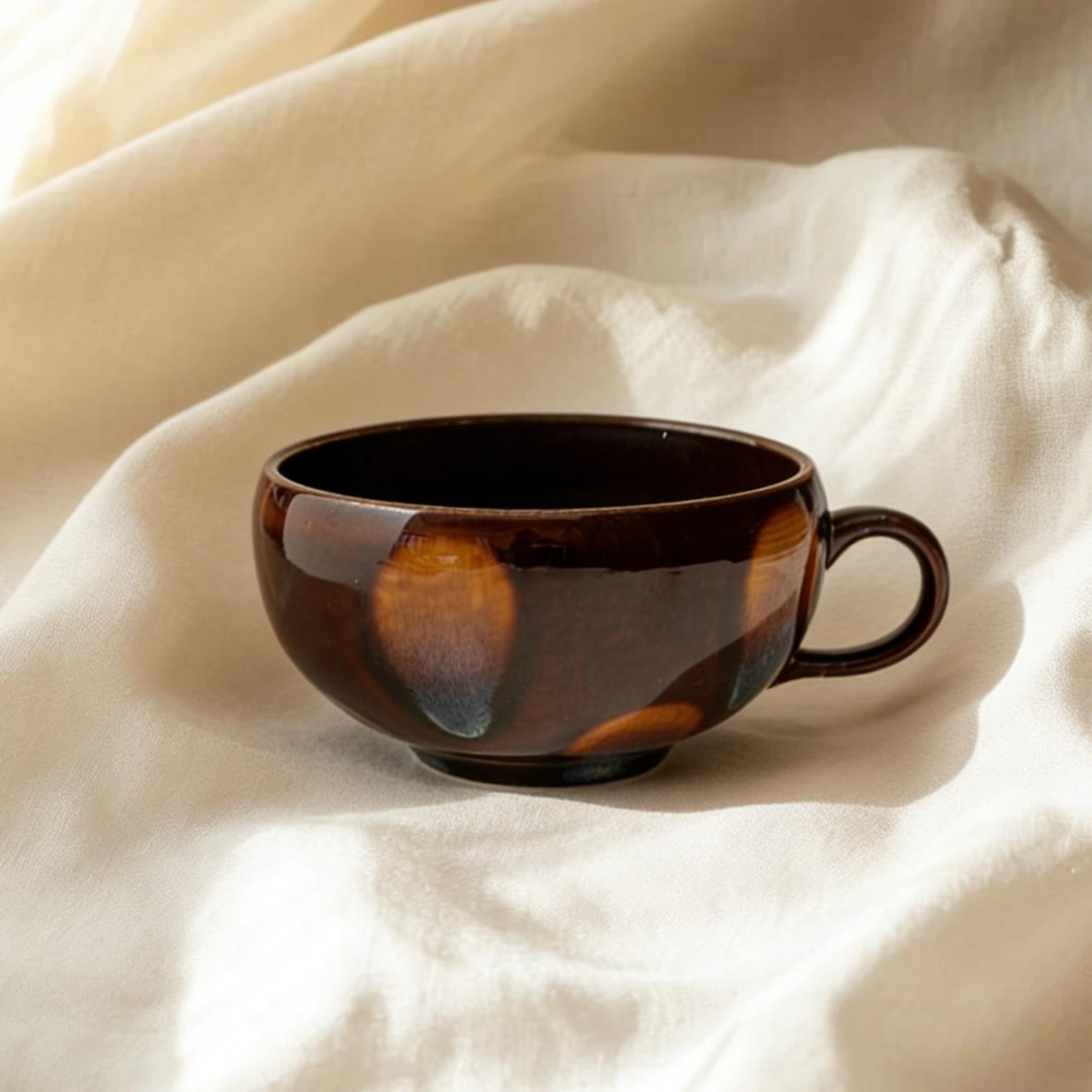 Soup Bowl with Handle, 12oz Coffee Mug, Cozy Mug, Drinking Mug, Ceramic Mug, Cereal Breakfast Cup, Suitable for Milk Desserts, Oatmeal, Microwave Safe, Non-Bone China Material