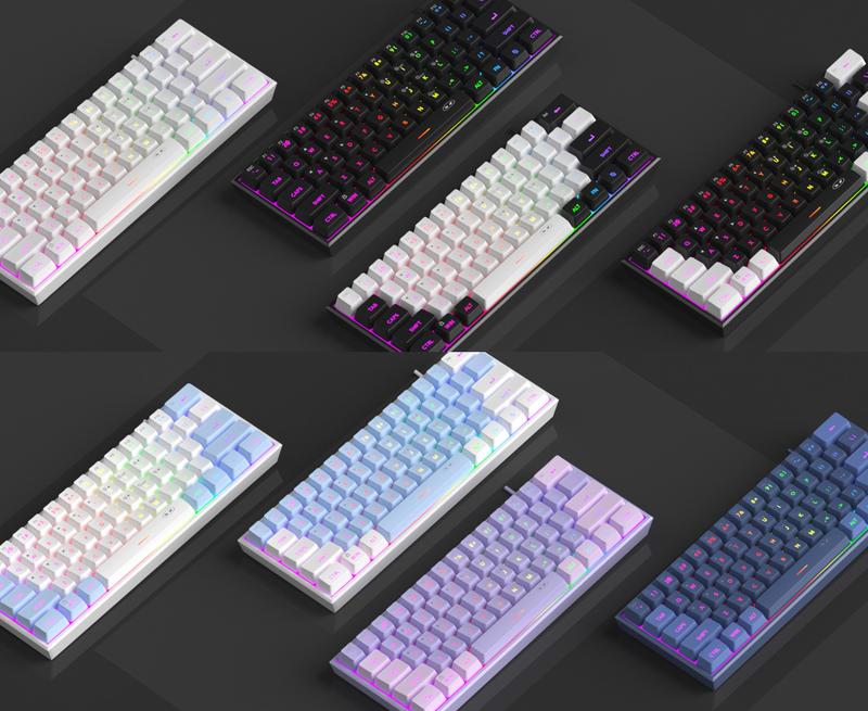 MageGee Mini 60% Membrane Gaming Keyboard, RGB Backlit 61-Key Ultra-Compact TS91 Mechanical-Feel Keyboard for Office and Gaming #TOP PICKS