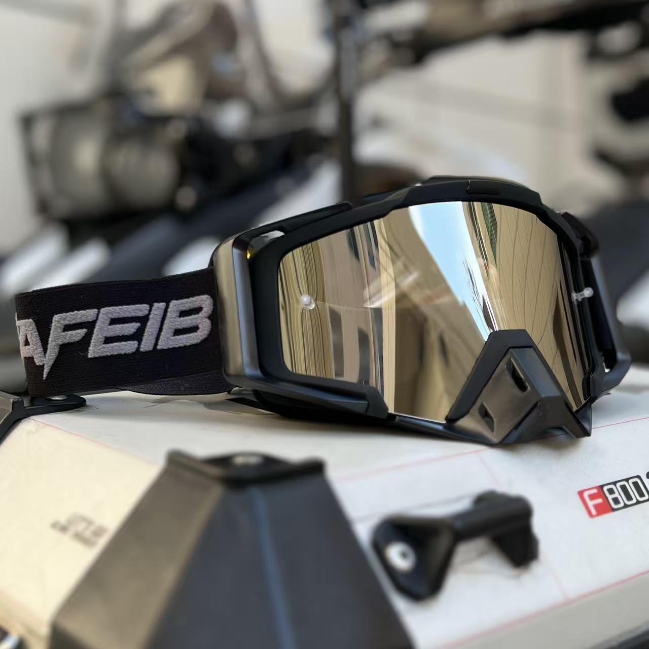 NAFEIB Universal OTG Goggles, Wear over Glasses, Durable, Dust-Proof, Breathable, Adjustable, Ideal for Motorcycle, Skiing, Atvs, Biking
