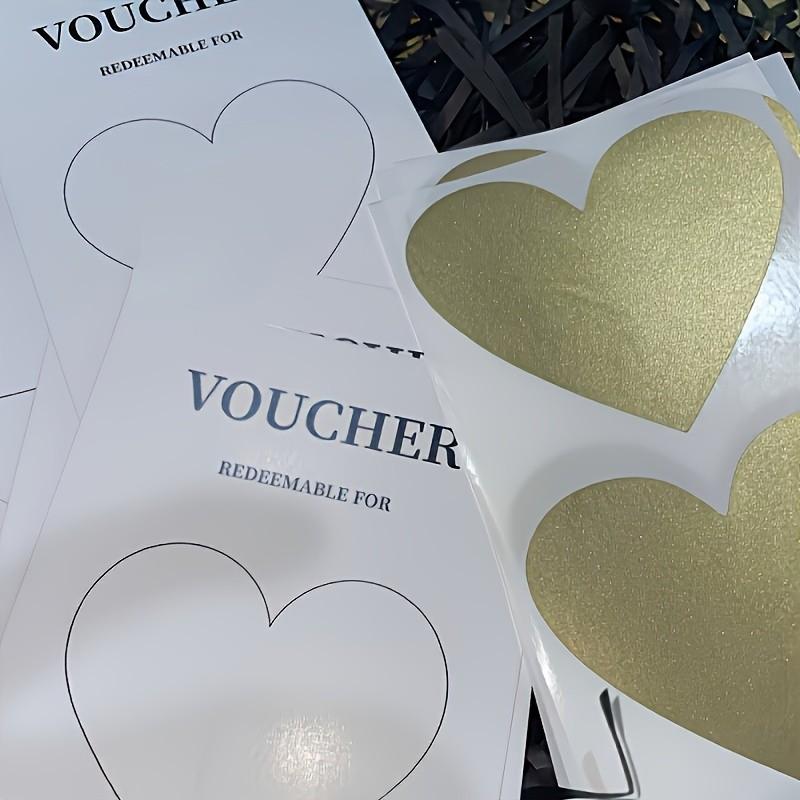 4 DIY Heart Scratch Cards, Couple Surprise Gift Set, Handwritten Cards, Romantic Relationship Rewards, Valentine's Day Creative Gifts