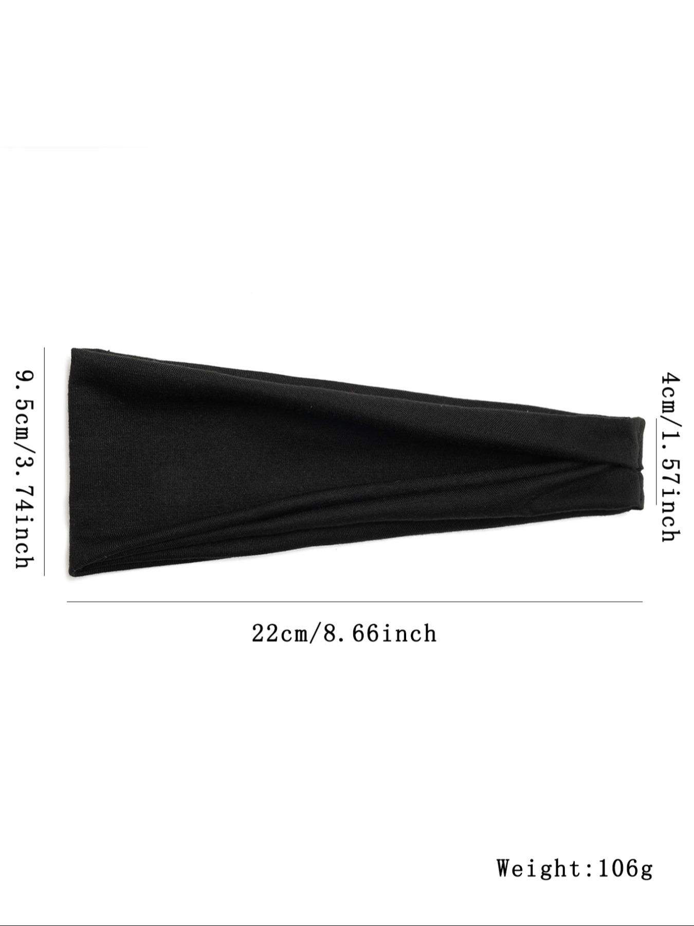 6pcs Solid Color Hair Band, Sweat Absorbing Elastic Hair Band for Men & Women, Sporty Headband for Running, Fitness, Sports Headband, Workout Headband