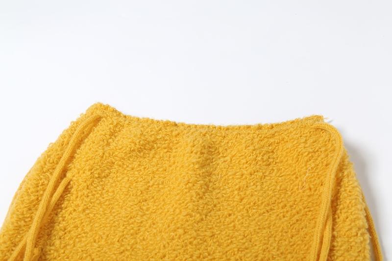 DOUCIU Summer Trend Street Hip-Hop All-Match Cute Tight Sexy Hot Retro Women'S Thin Solid Color Simple Woolen Short Skirt Street Fashion Skirt