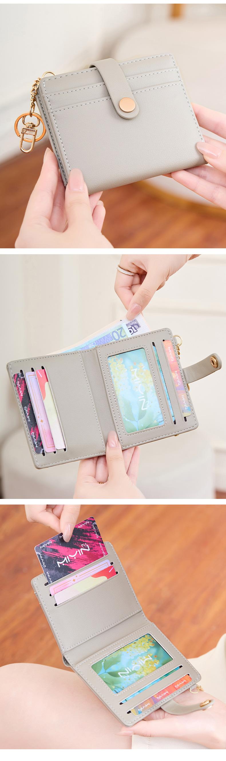 RFlD barrier, ultra-thin double fold credit card wallet,women's multifunctional, small and lightweight coinwallet, women's fashionable pocket wallet, designed forsecurity, unique design,ideal gift，Christmas Gift, Valentine's Day Gift, Rfid Wallet