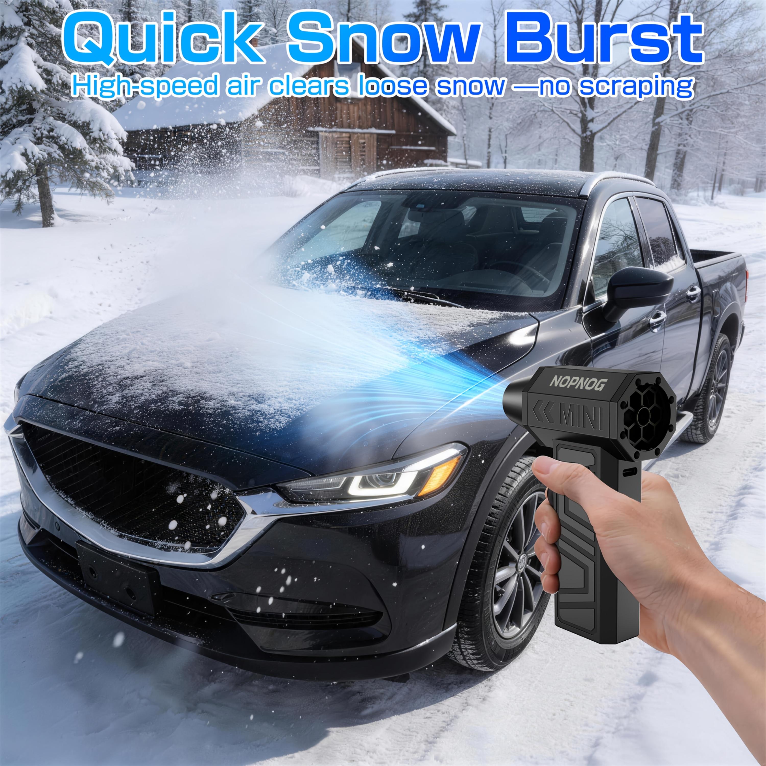4 Gears Adjustable Turbo Blower, Wireless Rechargeable Air Blower with 130, 000 Rpm, High-speed Turbine Fan, Jet Fan 4Speed Settings - Cleaning Blower Tool Car Blowing Snow Electric Air Duster Portable.