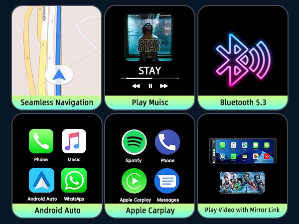 【SpringGlowUp】LAMTTO 9.26-Inch Wireless CarPlay Screen — Compatible with Apple CarPlay and Android Auto, Supports GPS Navigation, AirPlay, and Touchscreen Dashboard for In-Car Navigation and Entertainment