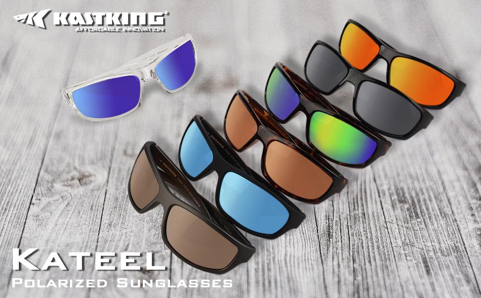 KastKing Kateel Polarized Sport Sunglasses for Men and Women, Ideal for Driving Fishing Cycling and Running,UV Protection