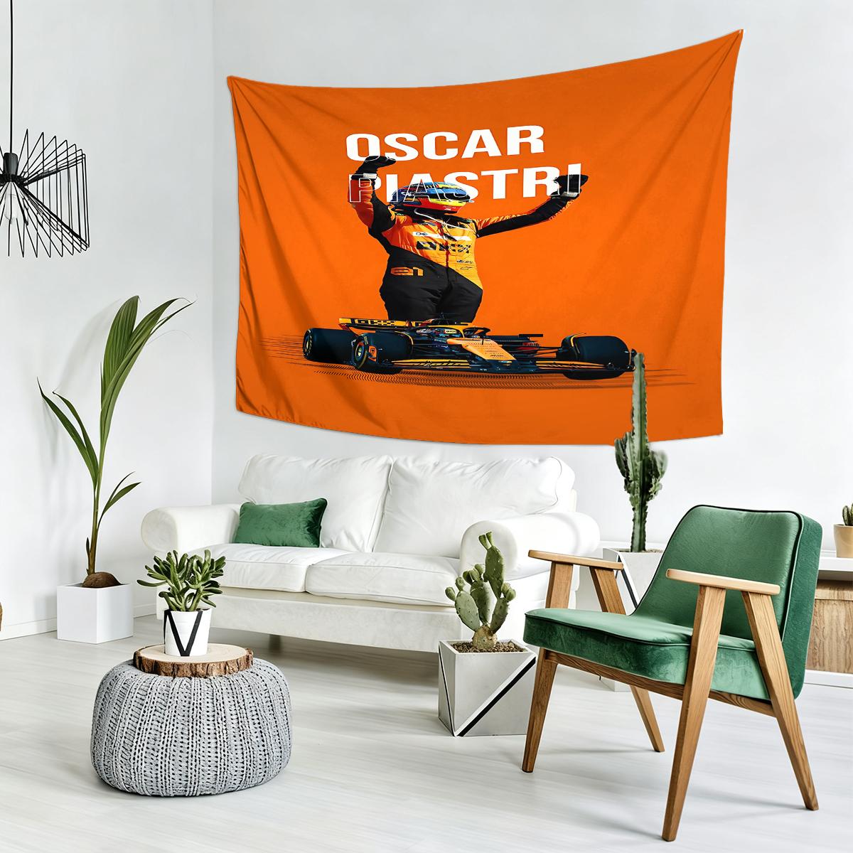 Oscar Piastri connection  Tapestry, Exquisite Patterns, Soft Fabrics, Perfect for Sofa or Bed Decoration, Comfortable Home Decoration, Bohemian Home Decoration