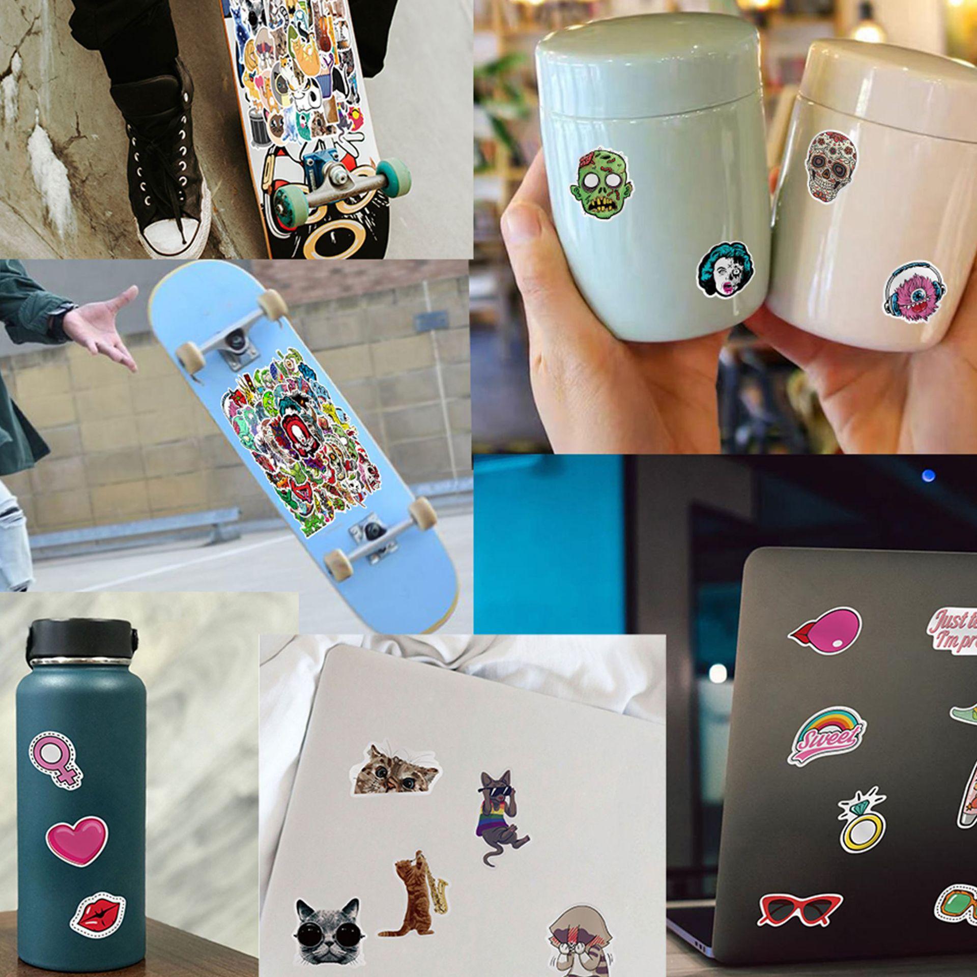 55pcs Pink Cartoon Stickers, Suitable for Scrapbooks, Diaries, Laptops, Water Bottles, Cars, Etc. A Gift with A Positive Message and Based on Beliefs.