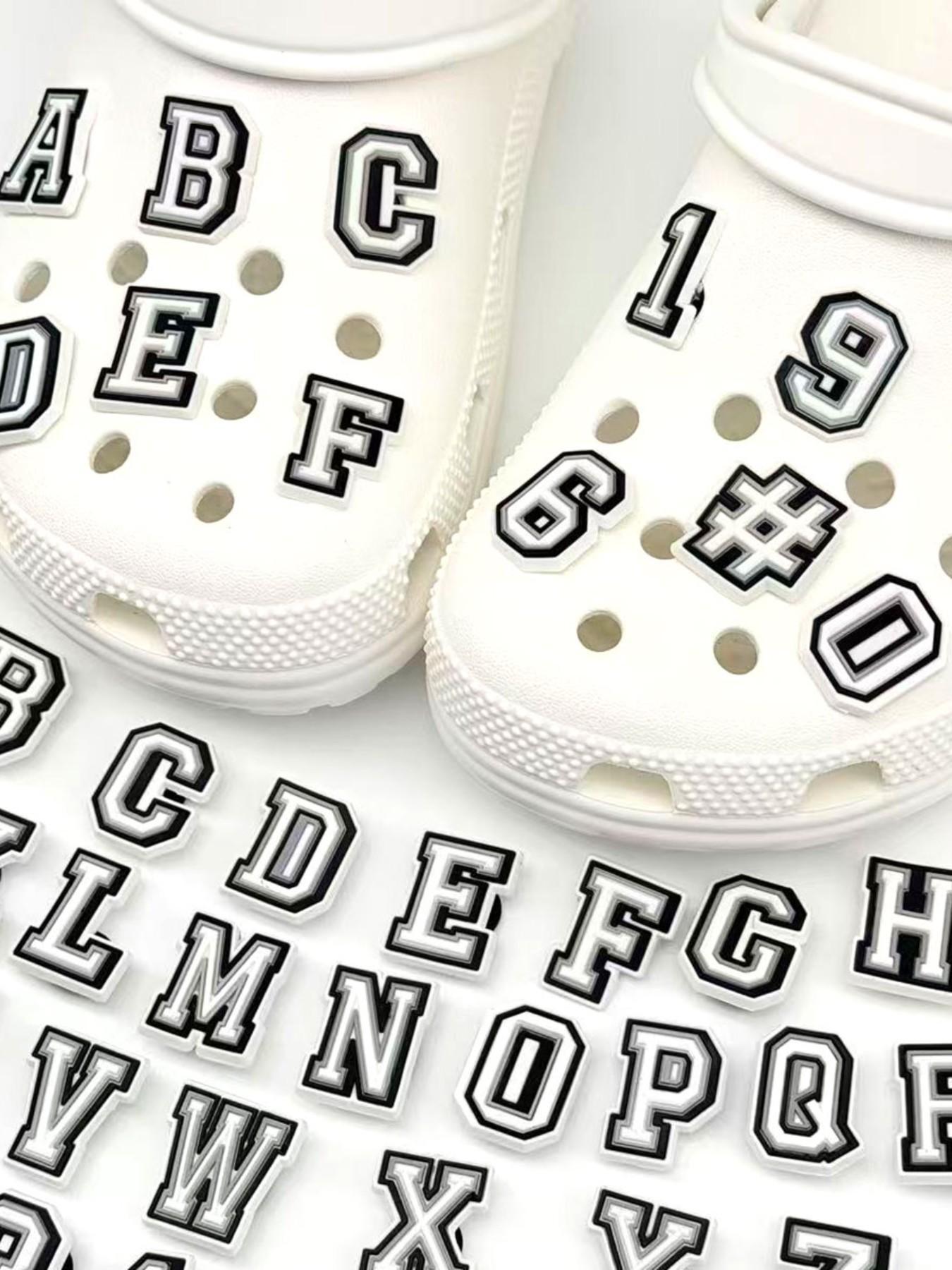 Initials Letter Shaped Shoe Charm, 1 Count Cute Shoes Accessories for Clog, Slippers, DIY Shoes Decorations for Festivals, Parties, and Birthdays