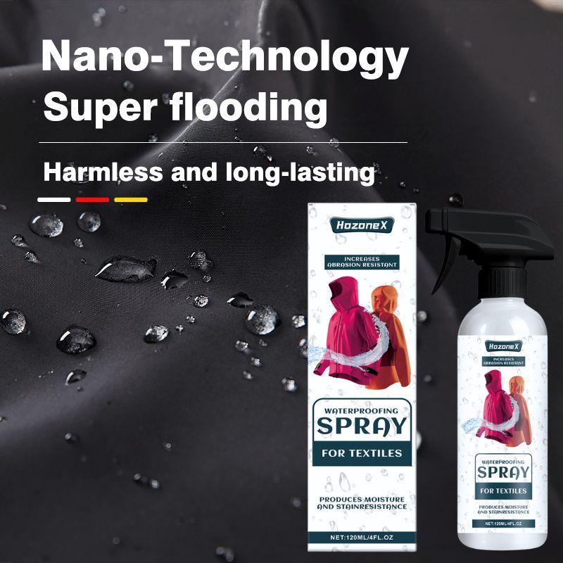 1pc 120ml Nano Waterproof Spray for Outdoor Jackets, Down Jackets & Shoes - Heavy-Duty All-Weather Protection, Long-Lasting Shield for Outdoor Gear, Camping Essentials, Versatile Fabric Waterproof Protection