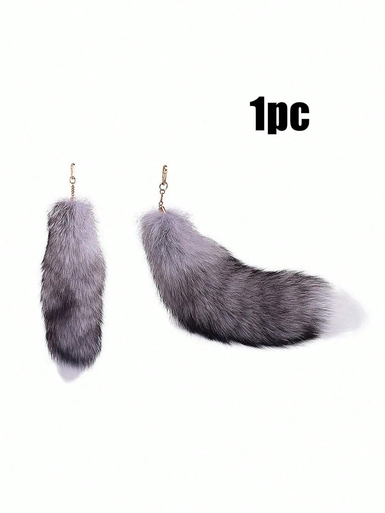 Cute Plush Tail Keychain, Keychains Cute, Keyring, Animal Key Ring Pendant, Unisex Gift, All-Season Accessory, Random Color, Perfect for Bags & Gifts