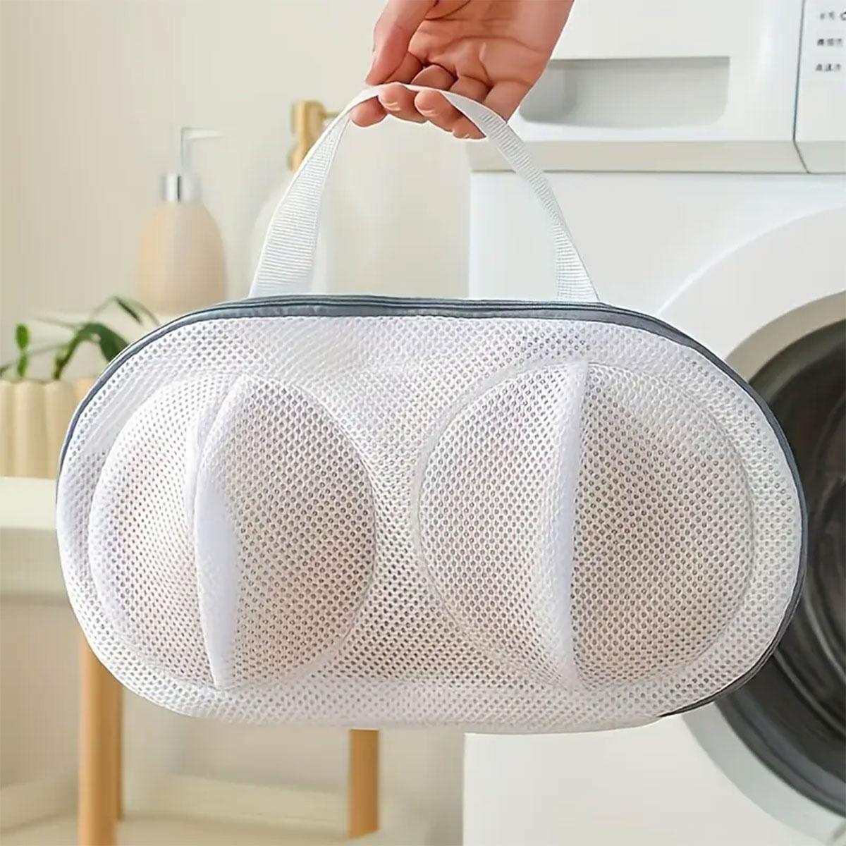 Mesh Bra Laundry Bag, 2 Counts/set Durable Zipper Bra Washing Bag, Laundry Tools & Accessories for Home Use