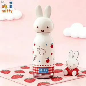 Kawaii Miffy Portable Insulated Cup with Cute Cartoon Design 316 Stainless Steel Water Bottle for Girls and Students