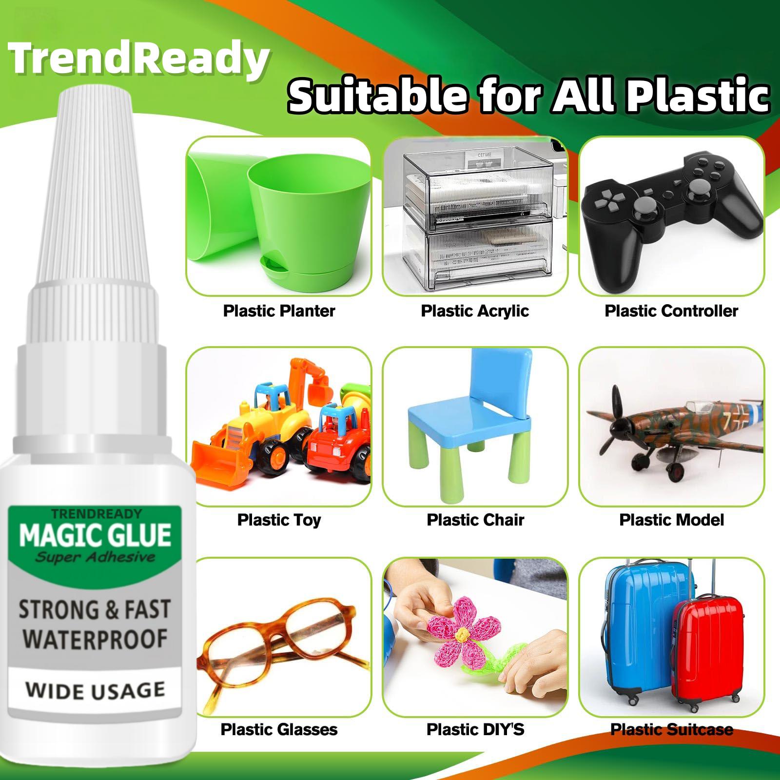 TrendReady MAGIC GLUE, 4PCS All-Purpose Magic Glue, Superglue for Plastic, Wood, Metal, Crafts, and Repairs, Cyanoacrylate Adhesive Instant Glue, Fast Drying, Waterproof, Repair Glue