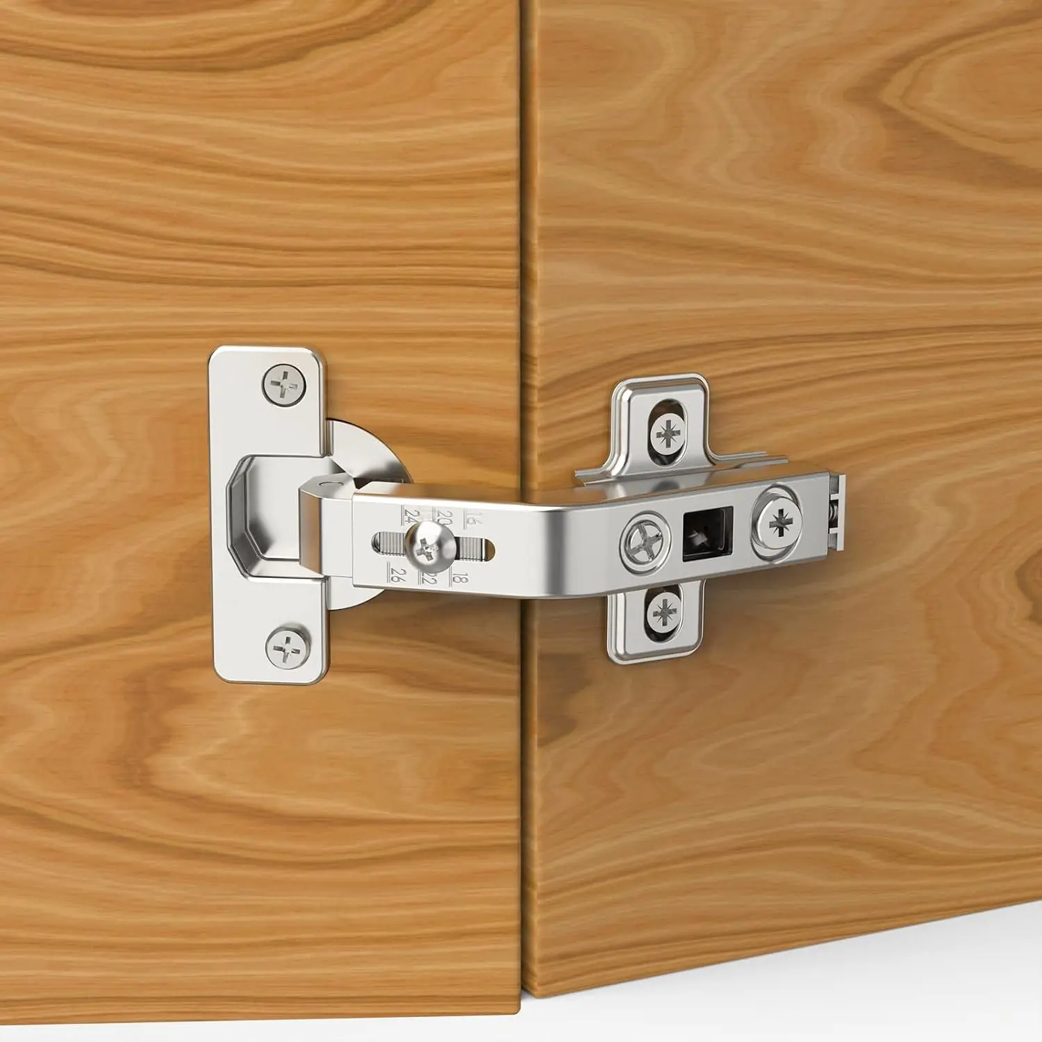 135 Degree Full Overlay Concealed Lazy Susan Hinges for Cabinet, Cupboard, Folded Door, 2 Pack with ScrewsGift