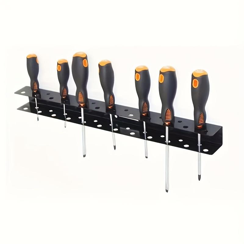 Metal Heavy Duty Tool Rack, Space-Saving Screwdriver Pliers Storage, Car Cleaning Brush Wall-Mounted Floating Shelf, Multi-Functional Garage Organizer