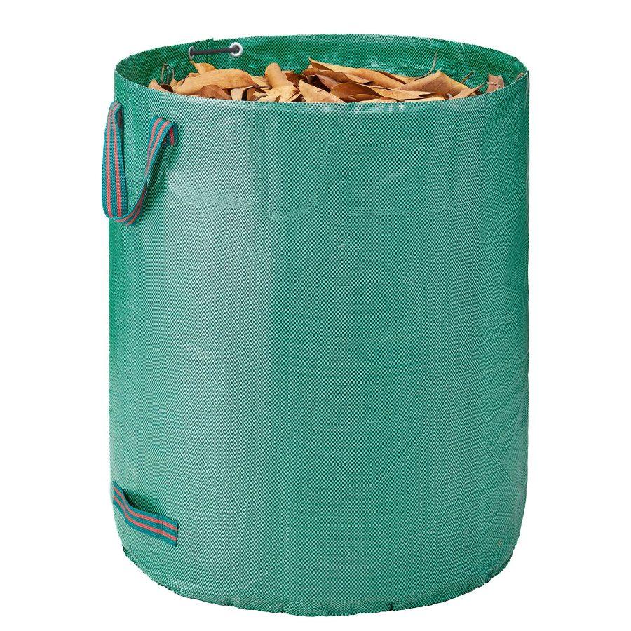 VEVOR 3-Pack 72 Gallon Reusable Yard Waste Bag, Large Lawn Garden Bags, Heavy Duty Collapsible Garden Leaf Trash Container, Stand-Up Grass Clipping Bin, with Reinforcement Ring and Handles, 26.4x30 in