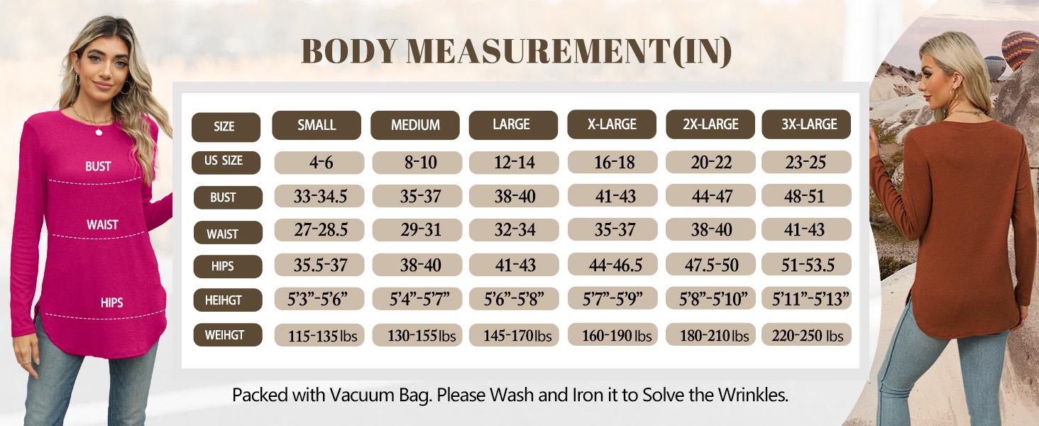 WIHOLL Womens Long Sleeve Round Neck Shirts Side Split Basic Loose Tunic Tops Casual 2025 SpringStatements