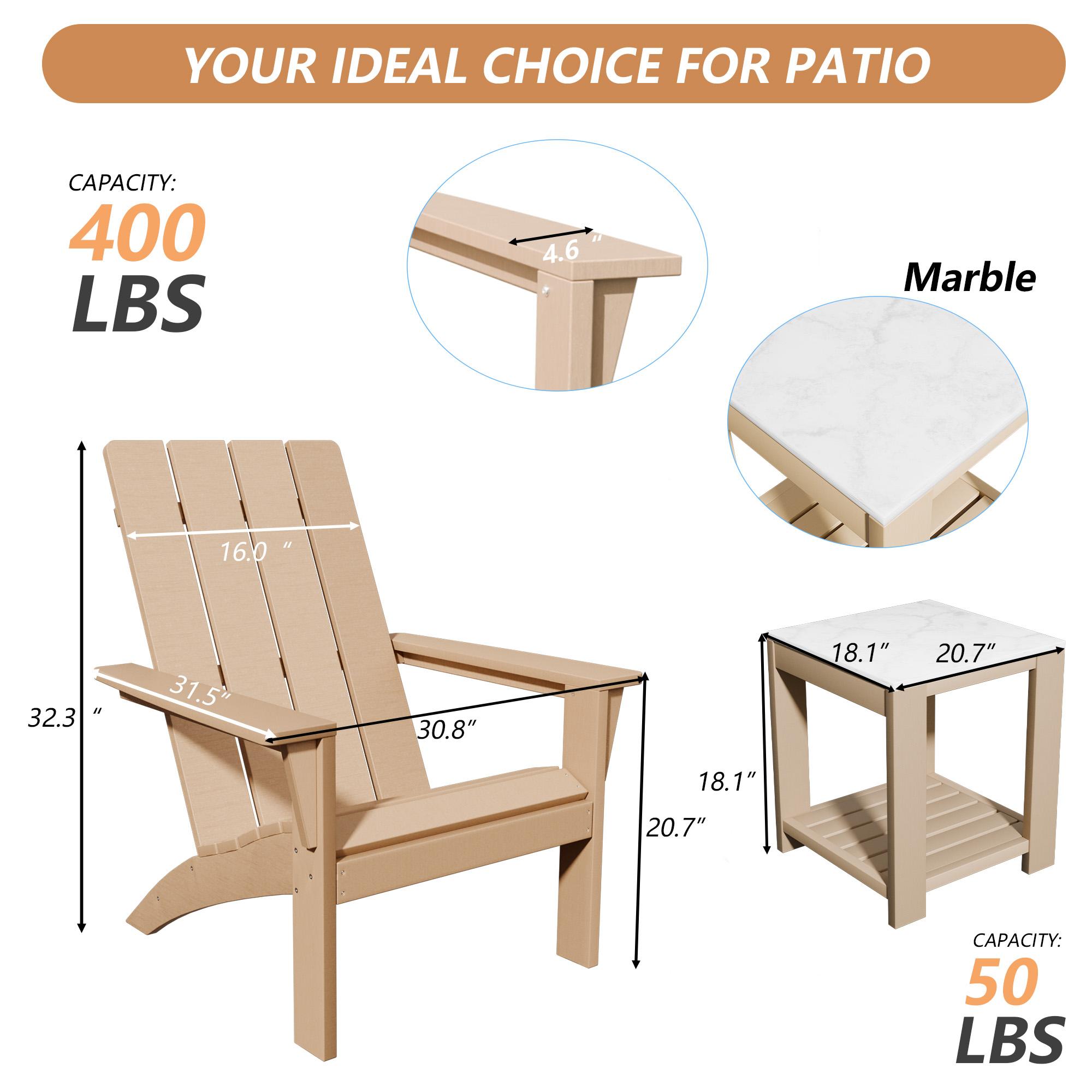 Kullavik Adirondack Chair Set of 2 with Table, Adjustable Folding Weather-Resistant HDPE Outdoor Chairs, All-Weather Patio Furniture for Deck, Poolside, Garden, Balcony Kullavik Adirondack Chair Set of 2 with Table, Adjustable Folding Weather-Resistant HDPE Outdoor Chairs, All-Weather Patio Furniture for Deck, Poolside, Garden, Balcony