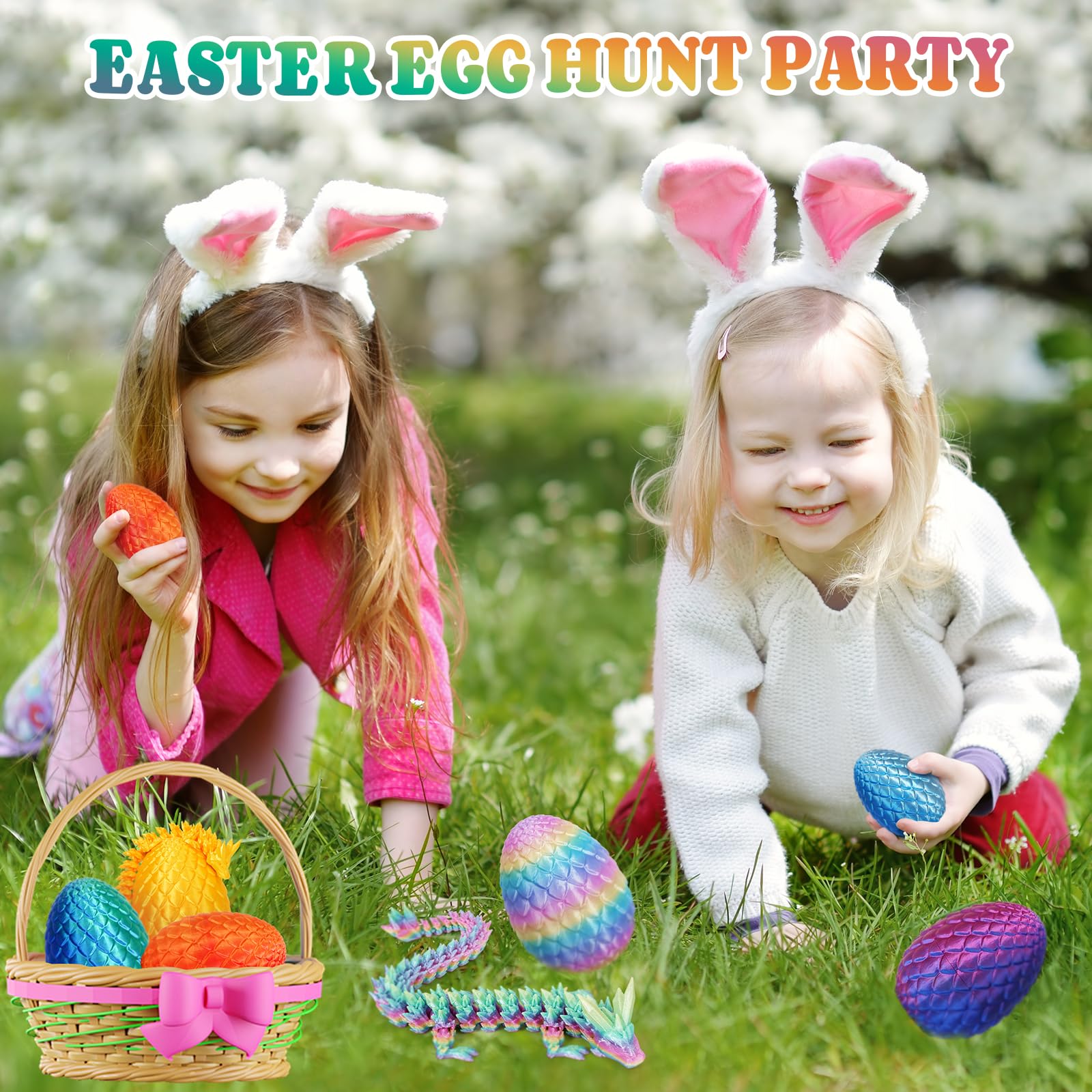 3D Printed Dragon Statue, 1 Count Vibrant Gradient Design Dragon Egg Ornament, Creative Desktop Decoration for Home Office, Home Decor Gifts