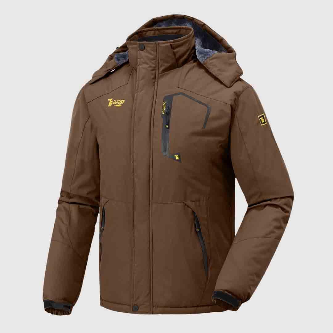 YSENTO Men's Waterproof Ski Snow Jacket 【Plus Size,S-XXXXL】Mountain Rain Jackets Fleece Outwear With Muti Pockets Winter Coat Outdoor Clothing  Windbreaker fits #Christmas gift #RED #UglyJacket Gamis Tops