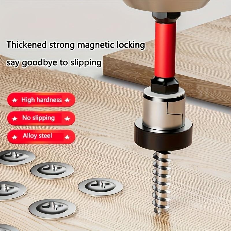 10Pcs PH2 Magnetic Positioning Screwdriver Bits Set, 50mm 1/4" Hex Shank Drywall Dimpler Bits, Heavy Duty Depth Stop Screwing Tools for Wood Decking & Flooring